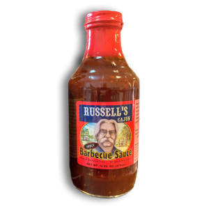 Jar of Russell's Spicy Cajun Barbecue Sauce